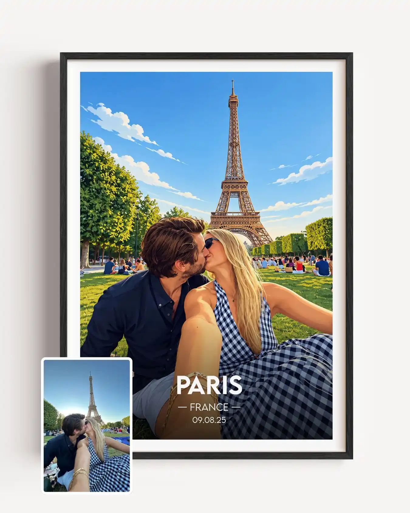 Paris travel poster made from a holiday photo